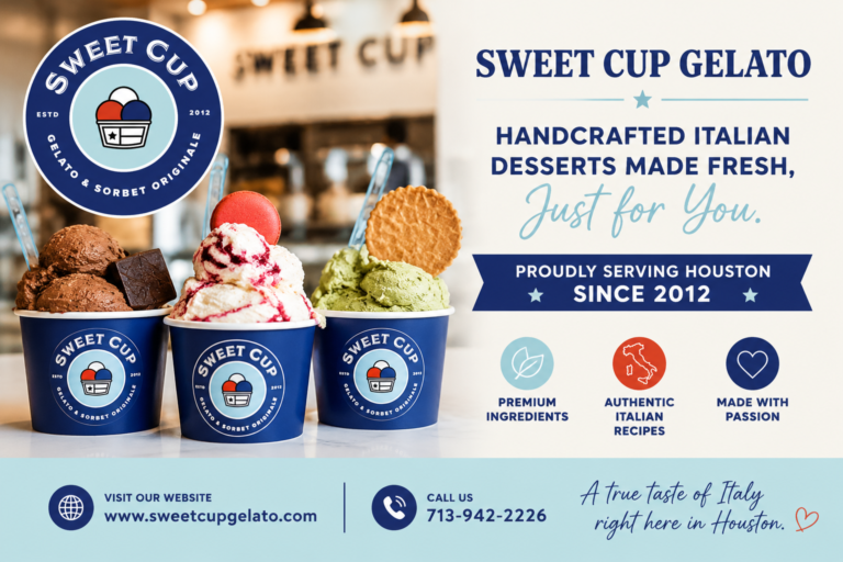 Sweet Cup Gelato Offers Houston Residents a True Taste of Handcrafted Italian Dessert Excellence