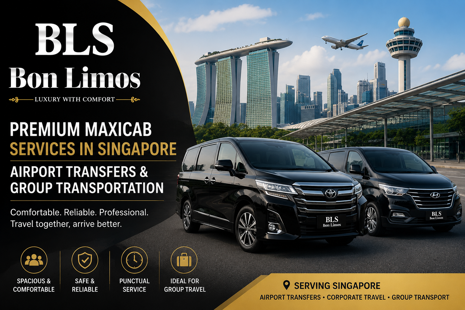 Bon Limos Offers Convenient Airport Transfer and Maxicab Transportation for Travelers in Singapore